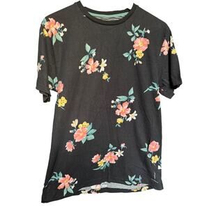 Black tee w/Floral Print